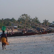 Fishing boats on the beach of Dar es Salaam